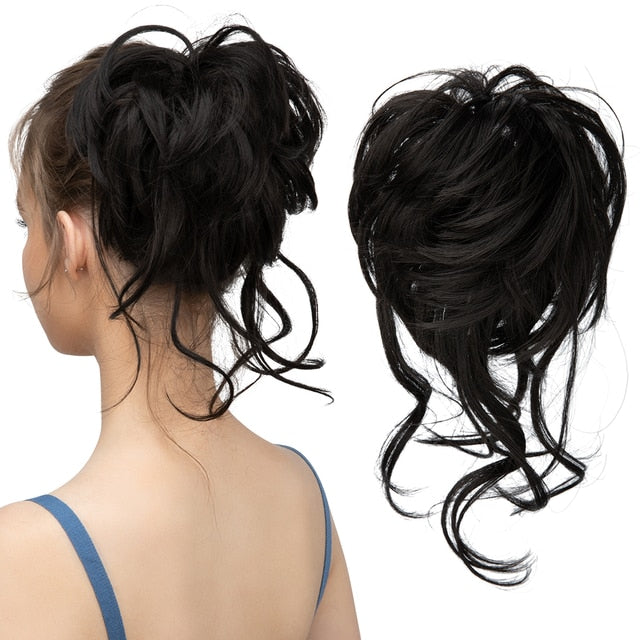Messy Bun Wellige Haarknotenverlängerung