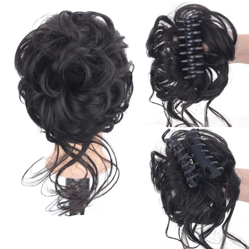 Claw Clip-in Hair Curly Messy Bun Extension Perücken
