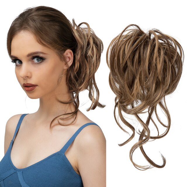 Messy Bun Wellige Haarknotenverlängerung