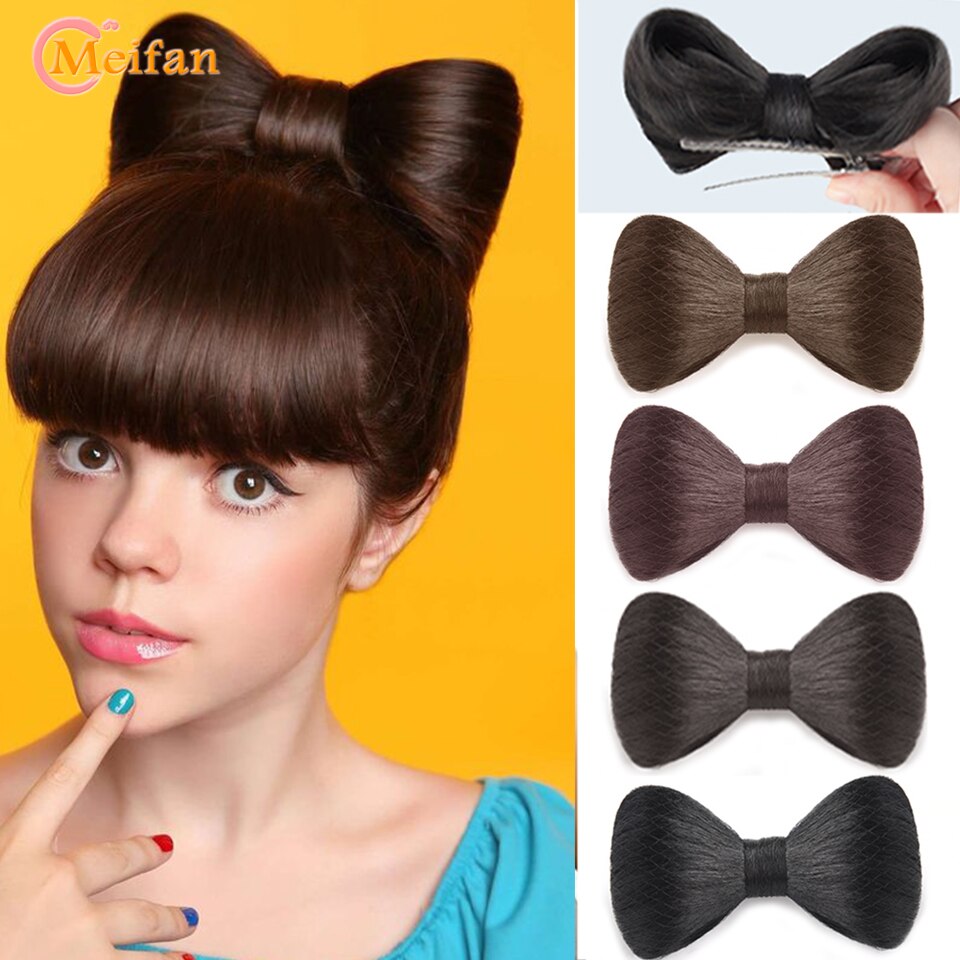 Bow Hair Bun Griffe Chignon Kitty bow Outils de coiffage