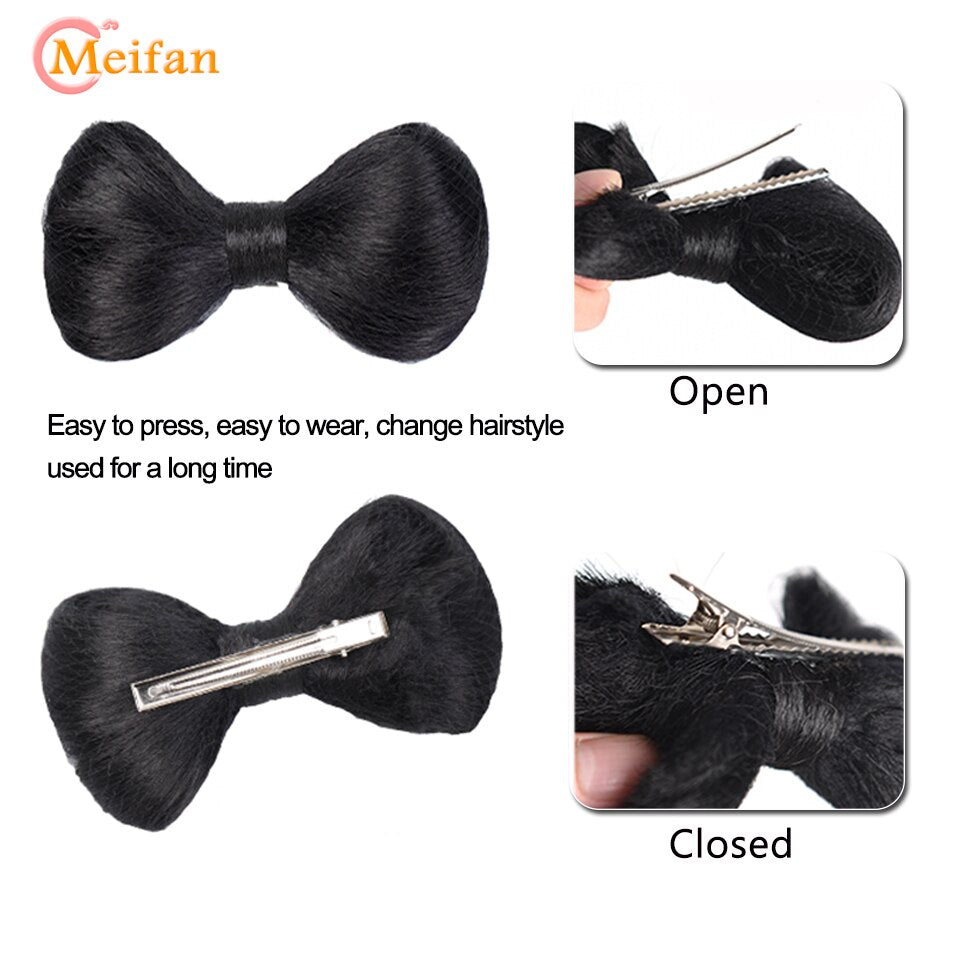 Bow Hair Bun Griffe Chignon Kitty bow Outils de coiffage
