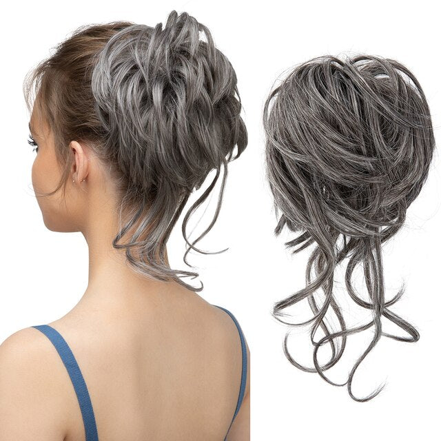 Messy Bun Wellige Haarknotenverlängerung