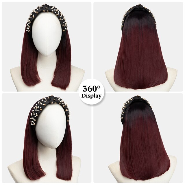 Short Straight Headband Wigs