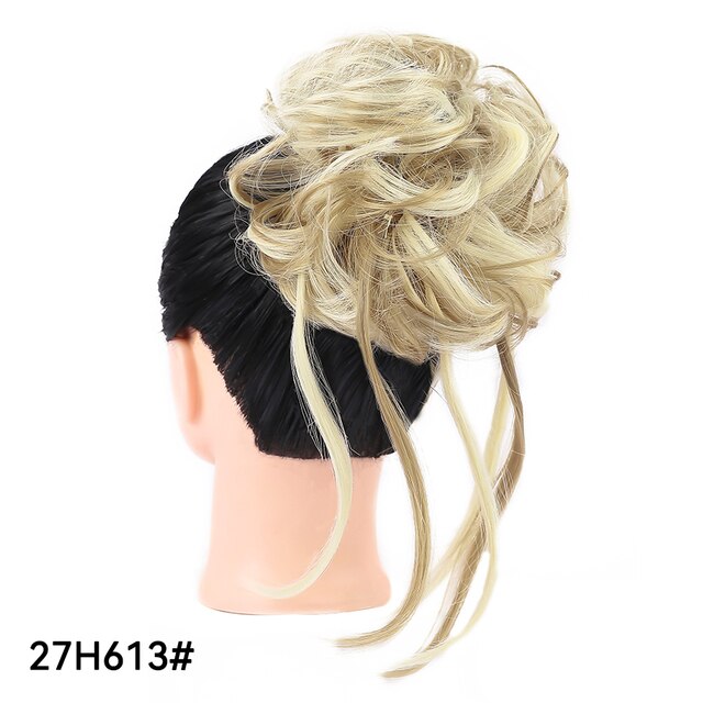 Long Tousled Updo Hair Bun Messy Bun