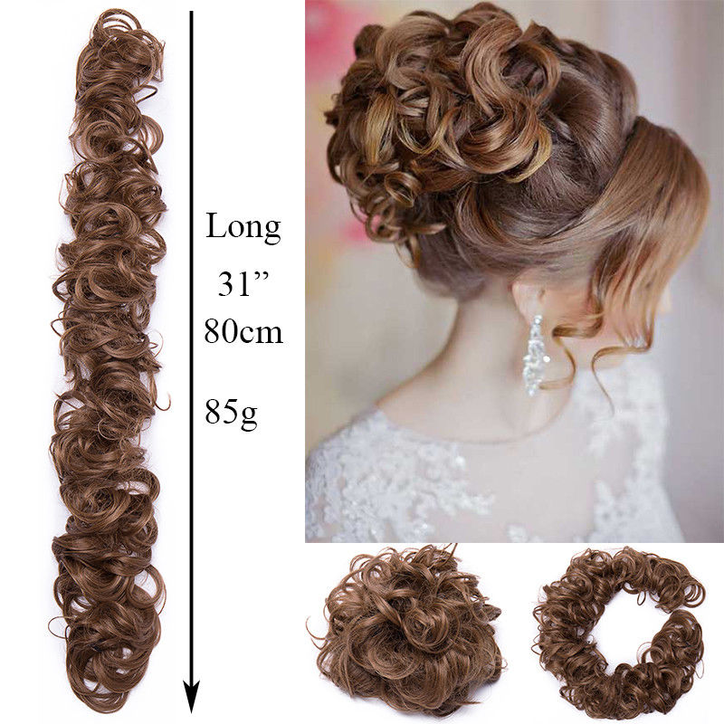 Long Curly Chignons Hair Extension Wrap