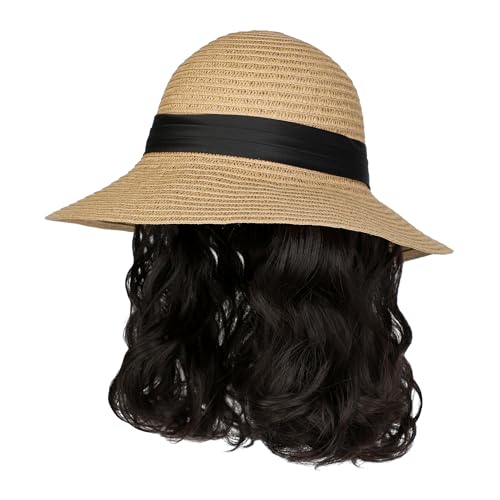 Sun Hat with Hair Extensions
