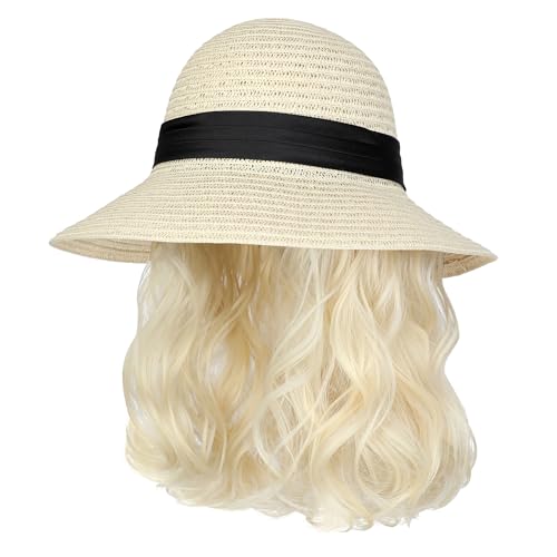 Sun Hat with Hair Extensions