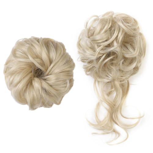 2 Styles: klassischer, zerzauster, elastischer Hochsteckfrisur-Haarknoten