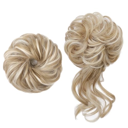 2 Styles: klassischer, zerzauster, elastischer Hochsteckfrisur-Haarknoten
