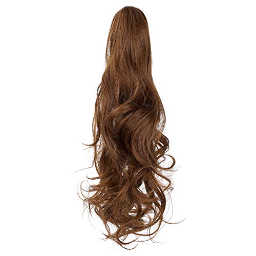 Ponytail Hairpiece Extension Clip in Claw 18" Curly Wavy PonyTails