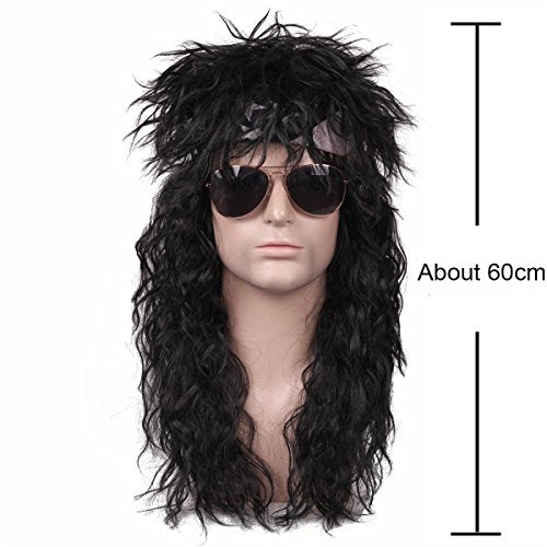 80s Wig with Bandana for Men