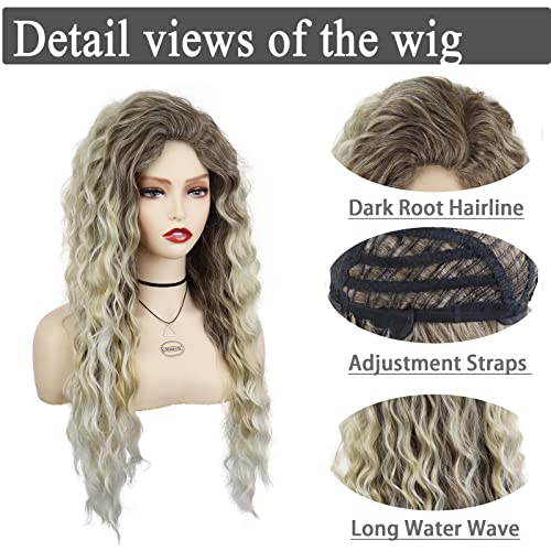 Ombre Ash Blonde Party Wig
