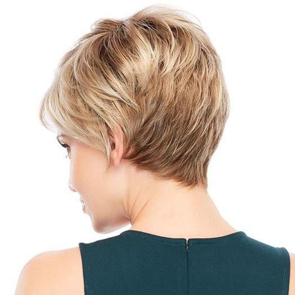 Ombre Blonde Pixie Cut Natural Short Wigs - HAIRCUBE
