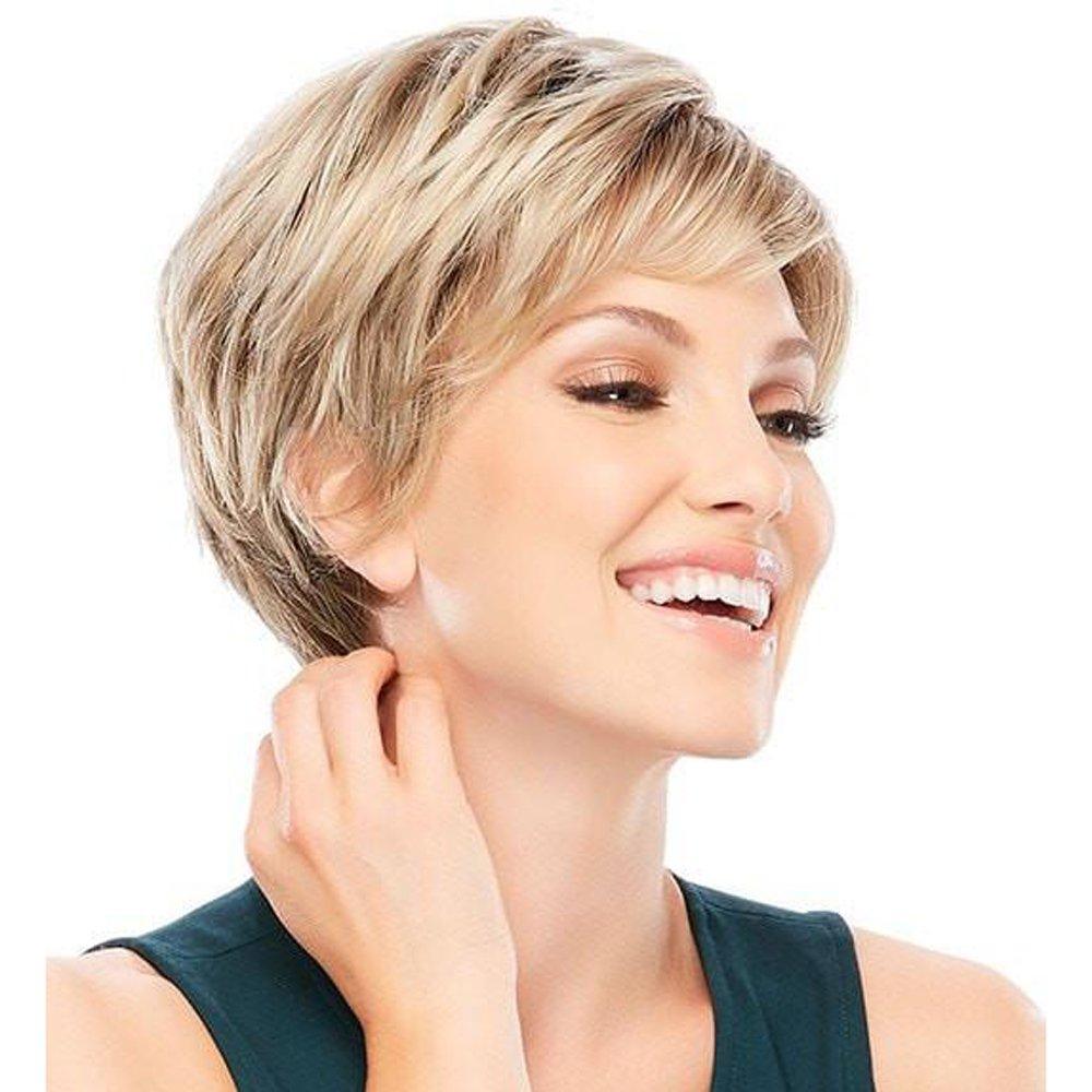 Ombre Blonde Pixie Cut Natural Short Wigs - HAIRCUBE