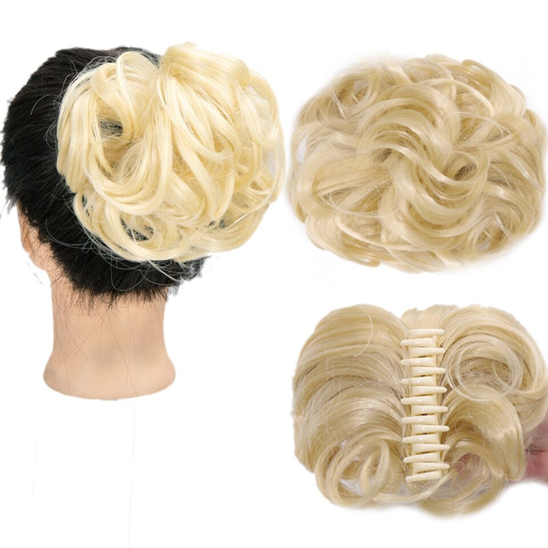 Claw Clip-in Hair Curly Messy Bun Extension Wigs