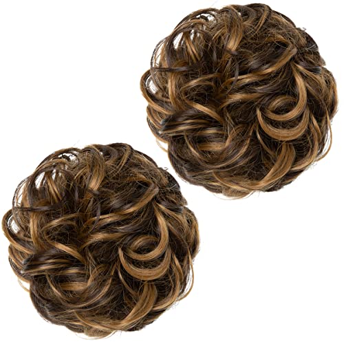 2PCS Messy Bun Hair Piece Ponytail Extension