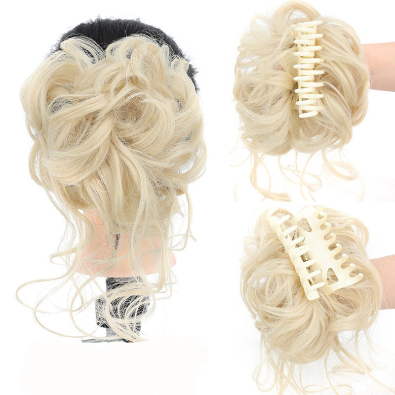 Claw Clip-in Hair Curly Messy Bun Extension Wigs
