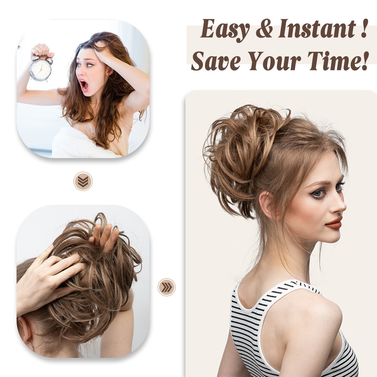 Posticci chignon dritti