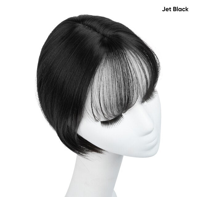 Clip in Hair With Bangs Overhead Natural Invisible Replaceme