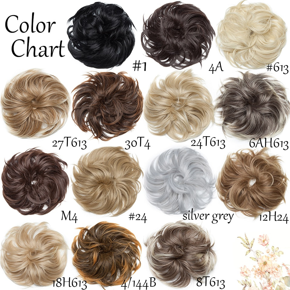 Chignon choux pelucheux désordonné 