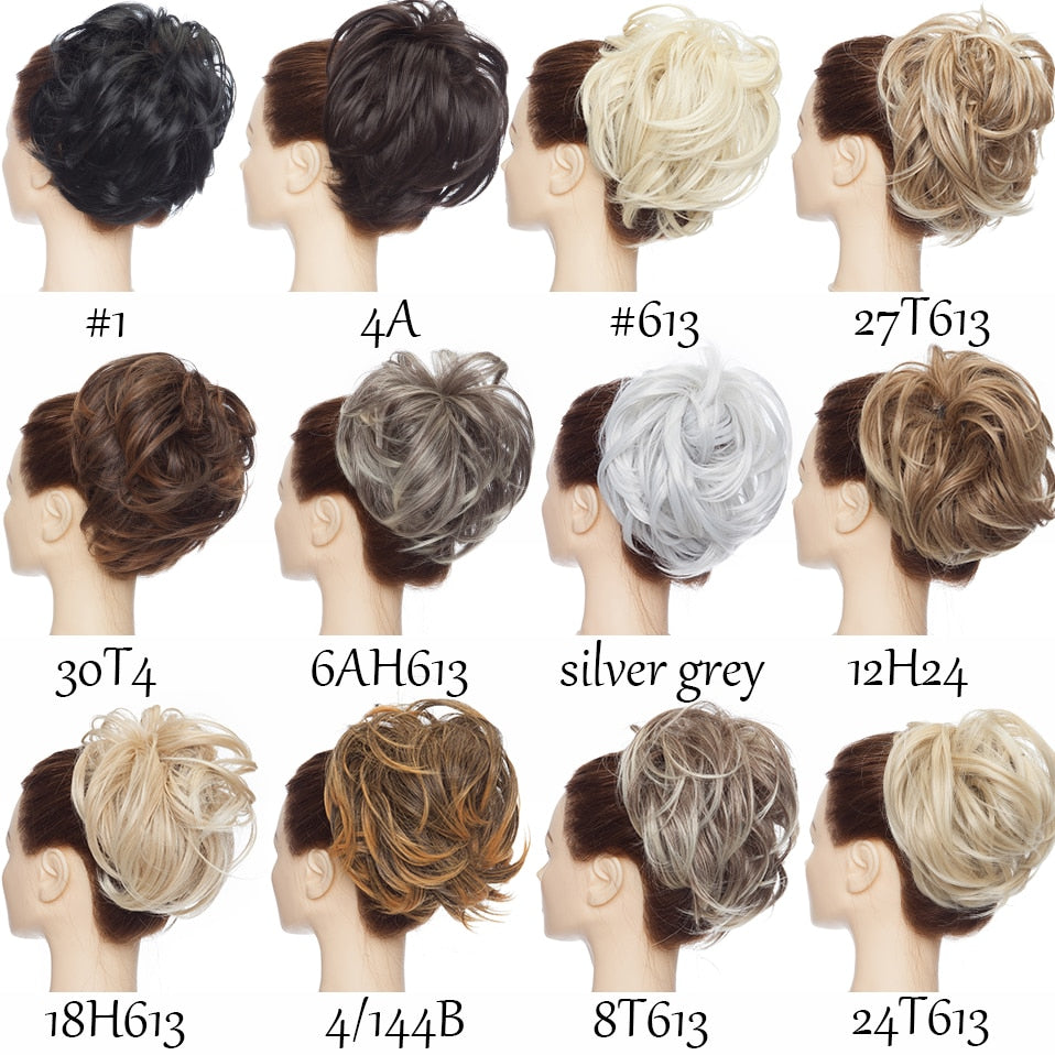 Chignon choux pelucheux désordonné 