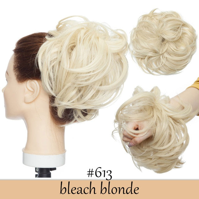 Chignon choux pelucheux désordonné 