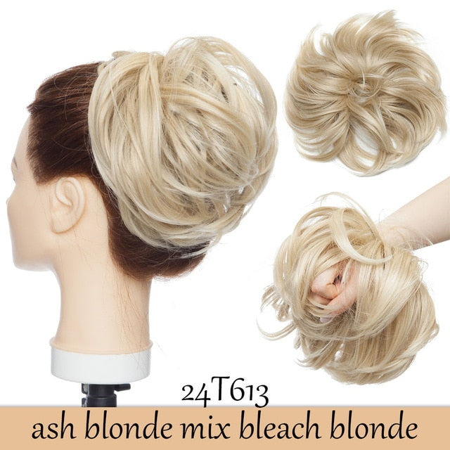 Chignon choux pelucheux désordonné 